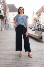 Phoebe pants cropped donkerblauw