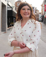 Iberlin emb shirt cerise