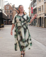 Ayla dress marble creme de menthe