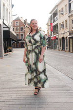 Ayla dress marble creme de menthe