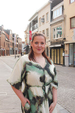 Ayla dress marble creme de menthe