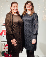 Mirabella lace dress donkerblauw of bruin