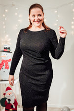 Utta pleat dress evening blue