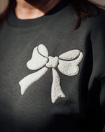 Elenora sweater black oyster bow