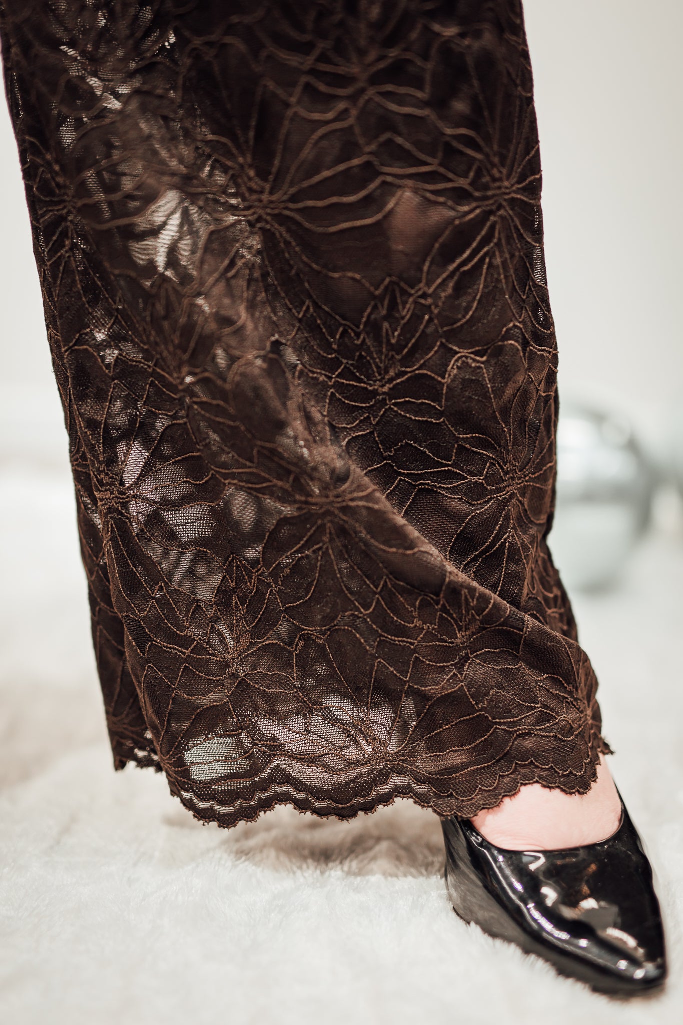 Mirabella lace pant donkerblauw of bruin