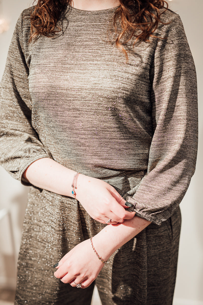 Danice top silver mink