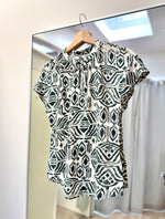 Joella top ethnic sea spray