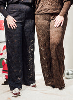 Mirabella lace pant donkerblauw of bruin