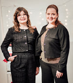 Dorit jacket zwart of zwart-wit ruit