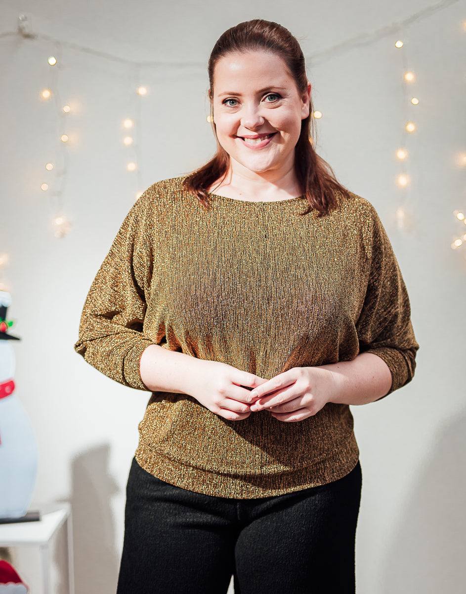 Shiloh bat blouse gold
