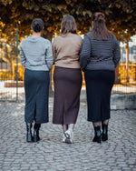 Hero pencil skirt bruin, donkergrijs of zwart