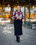 Argyle pullover burgundy