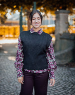 Barbara knit vest dark grey
