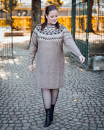 Cherrie knit dress brown lentil melange