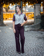 Gizza polo knit fudge/grey