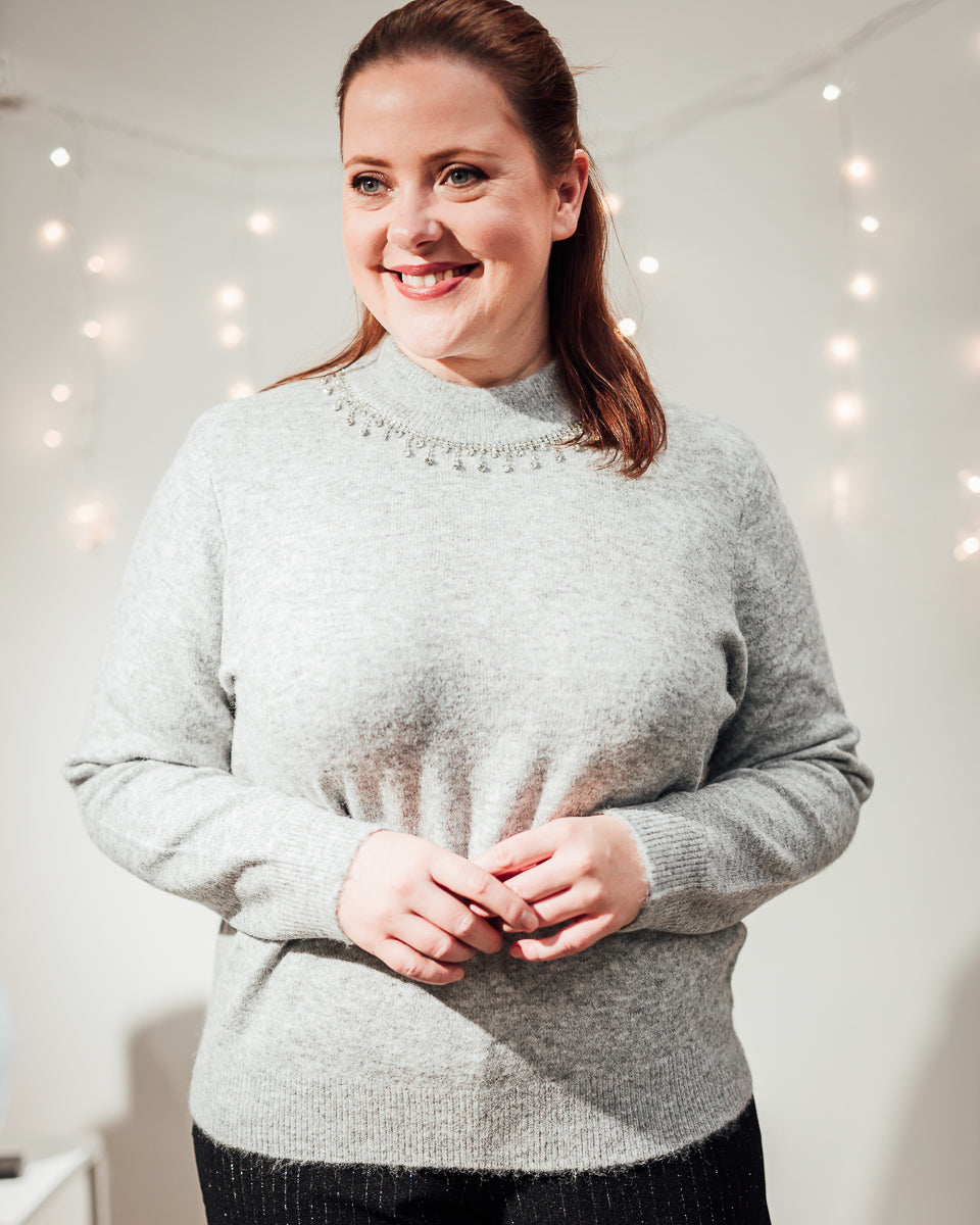 Roxy pull light grey melange