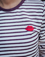 Hunta kiss tee burgundy
