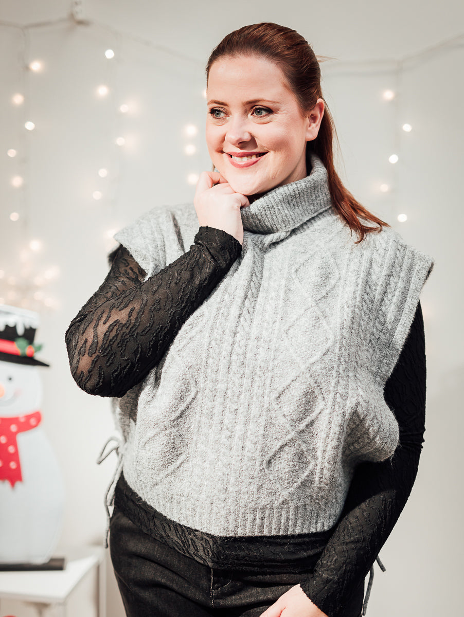 Frina knit slipover grey melange