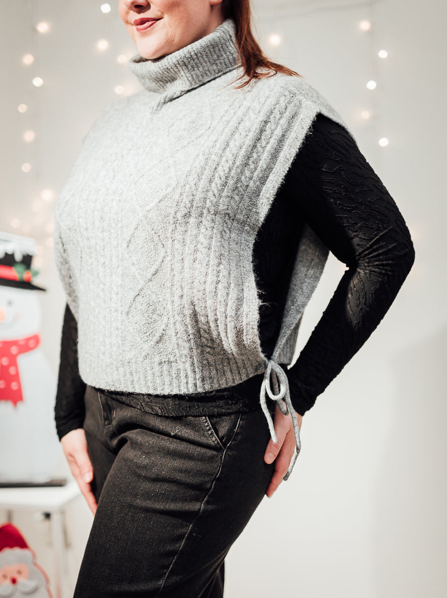 Frina knit slipover grey melange