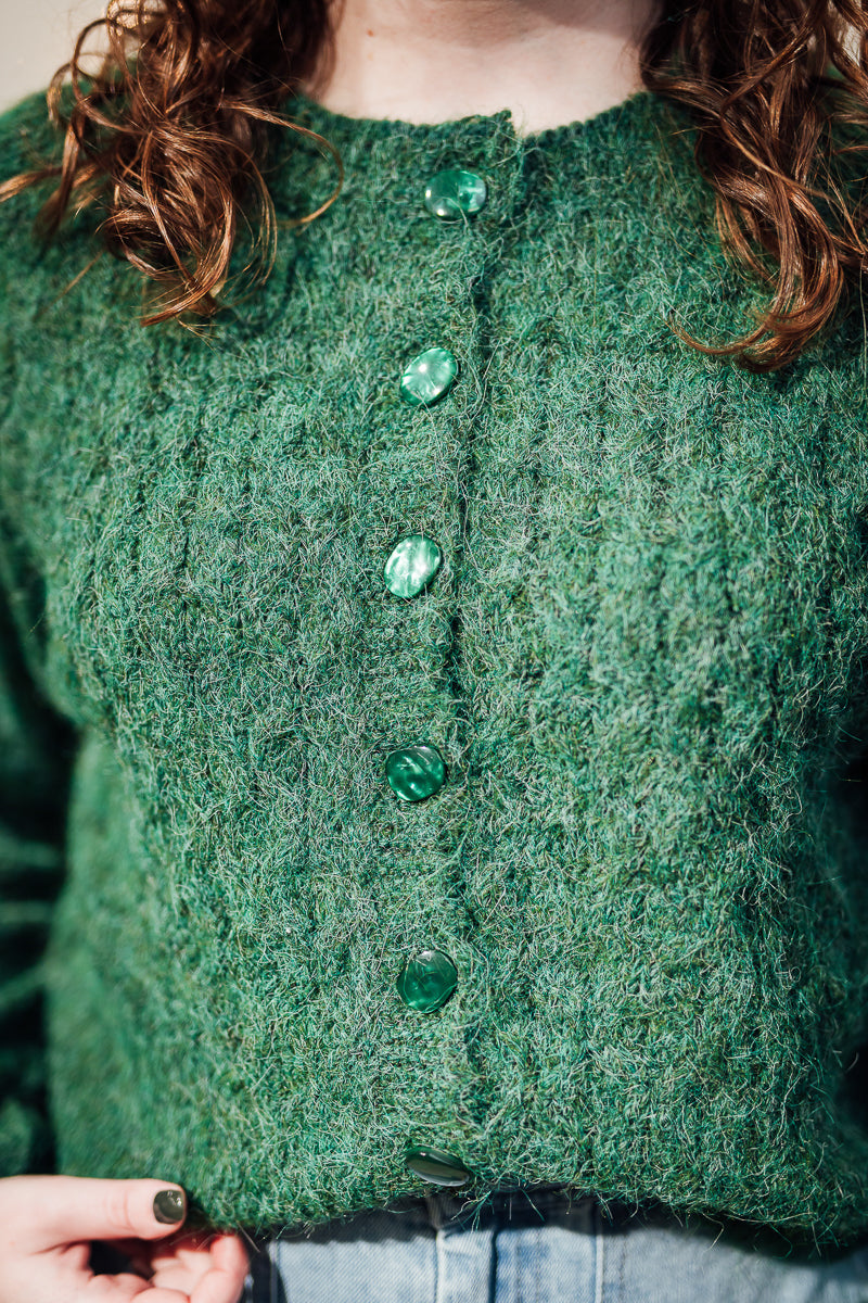Belablue cardigan pineneedle