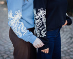 Mesa Mindy sweater zwart of lichtblauw