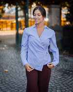 Hene wrap shirt chambray