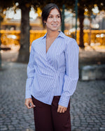 Hene wrap shirt chambray