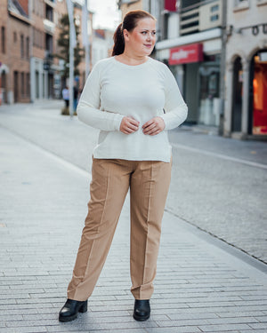 Callie pant tiger's eye pinstripe