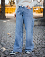 Ruby wide jeans grey blue denim