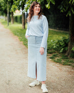 Jara t-shirt airy blue stripe
