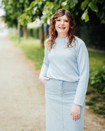 Jara t-shirt airy blue stripe