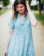 Eda SS dress ethereal blue leo