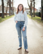 Everly shirt blue stripe