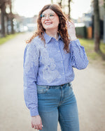 Jani deco shirt blue pink check