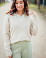 Morla loose jumper oyster melange