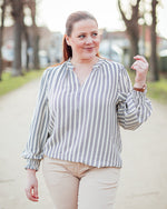 Kamilia blouse navy stripe