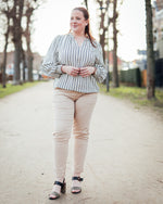 Kamilia blouse navy stripe