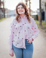 Nelly loose shirt ballerina fig bow