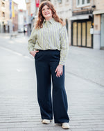 Fluca shirt green stripe