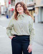 Fluca shirt green stripe