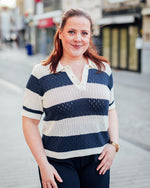 Vally polo navy blazer stripe