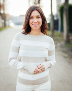 Lizza pullover feather melange/chalk