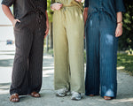 Power pant bruin, saliegroen of blauw