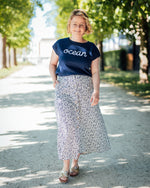 Falakka button skirt medieval blue