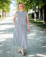 Falakka button skirt medieval blue
