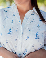 Tallie anglaise shirt blue flower
