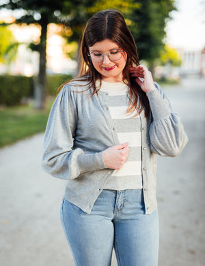 Lizza cardigan grey melange