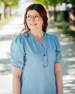 Berteline arpa dress light blue denim