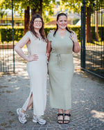 Sonal dress lurex lichtgroen of beige