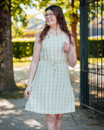 Linno dress lily green